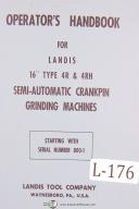 Landis-Landis 16\" Type 4R & 4RH Crankpin Grinding Machine Operators Instruction Manual-16\" Type 4R & 4RH-01